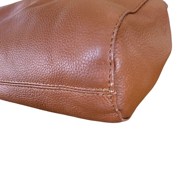 Cristina Orozco Brown Leather Large Hobo Shoulder Handbag With Woven Wide Strap - Picture 11 of 15